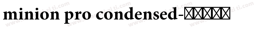 minion pro condensed字体转换